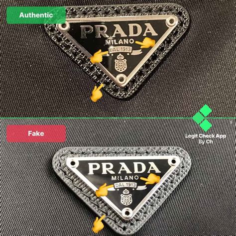 prada handbag fake logo|how to authenticate prada bags.